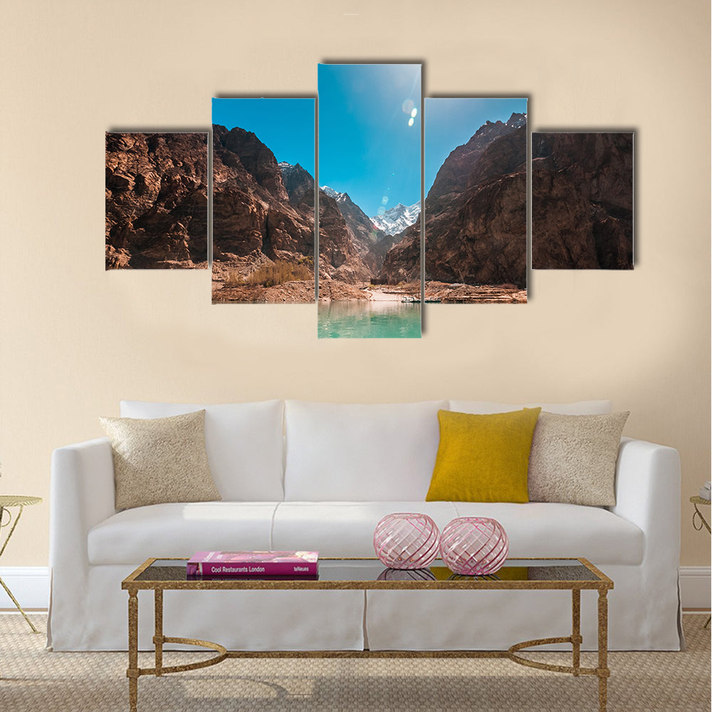 amazing Attabad Lake in Northern Pakistan multi panel canvas wall art