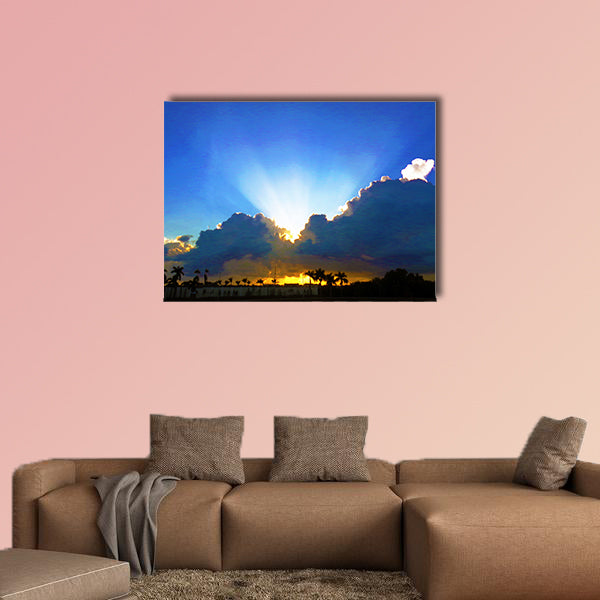 Sunrise Sky Multi panel canvas wall art
