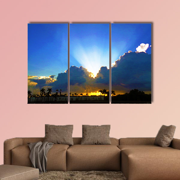 Sunrise Sky Multi panel canvas wall art