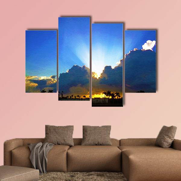 Sunrise Sky Multi panel canvas wall art