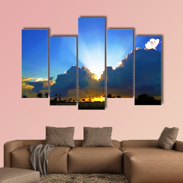 Sunrise Sky Multi panel canvas wall art