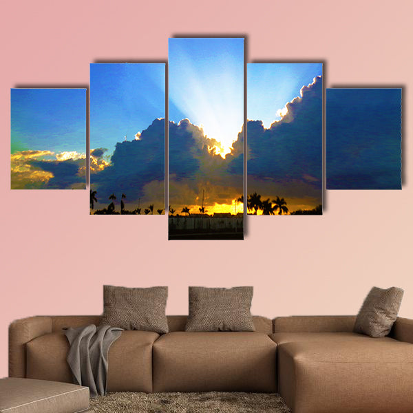 Sunrise Sky Multi panel canvas wall art