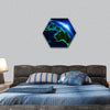 land area in Australia and Indonesia the night hexagonal canvas wall art