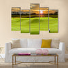 Golf ball on green Multi Panel Canvas Wall Art