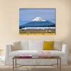 A Shinkansen bullet train passes below Mt. Fuji in Japan, Wall Art