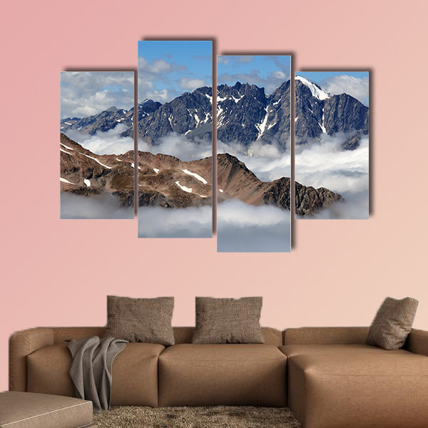High mountain range in Aoraki National park New Zealand Multi panel canvas wall art