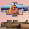 Budapest, Hungary parliament at night multi panel canvas wall art