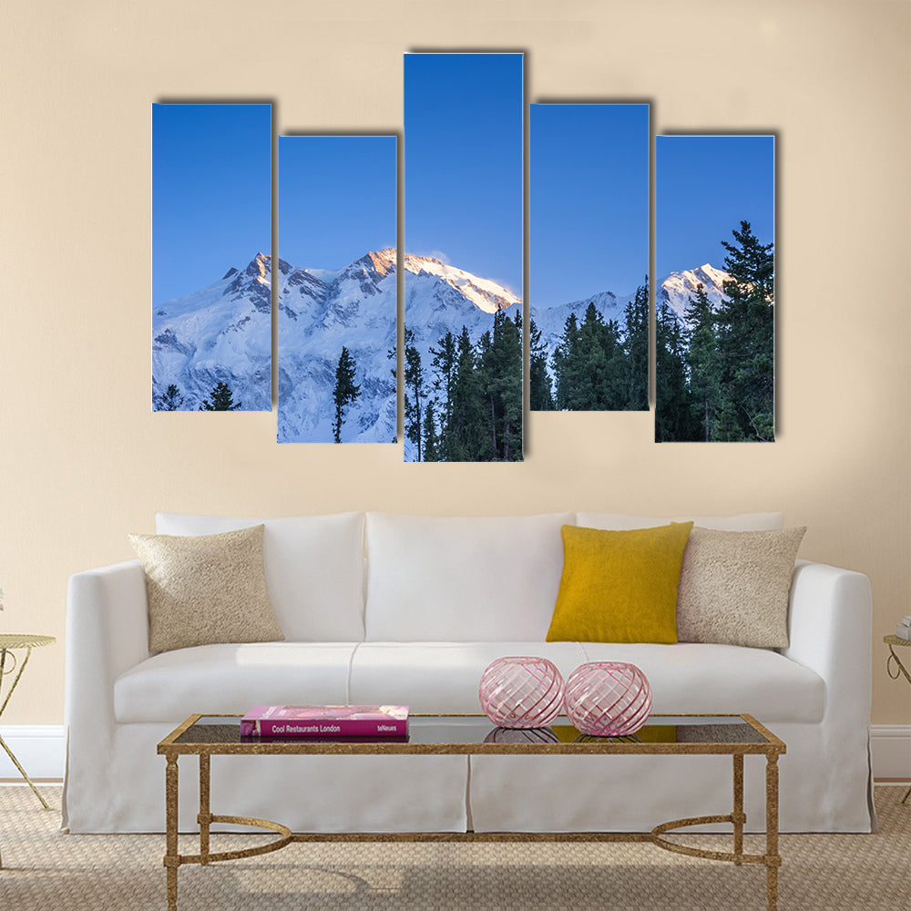 Sunrise over mountain peak Northern area of Pakistan multi panel canvas wall art