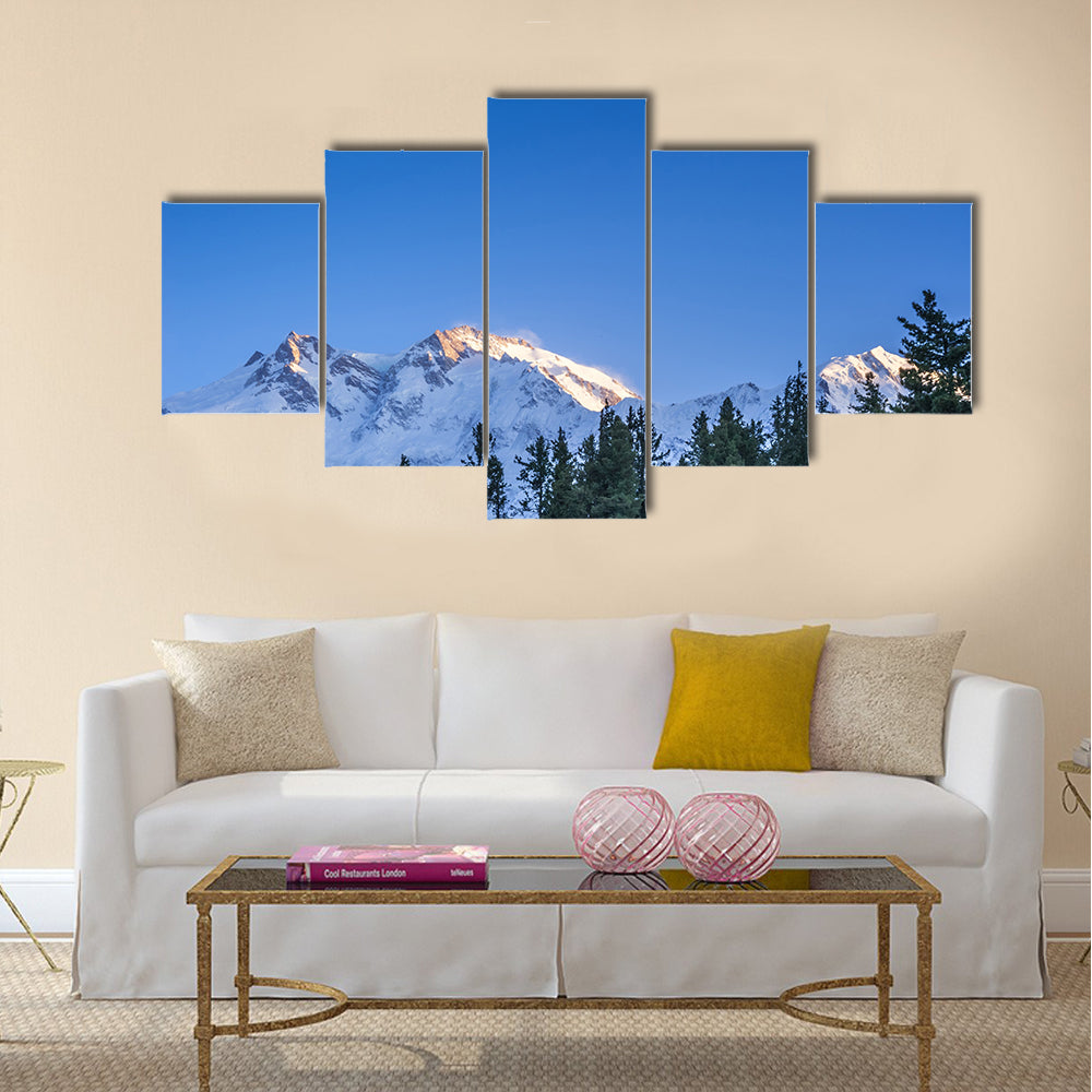 Sunrise over mountain peak Northern area of Pakistan multi panel canvas wall art
