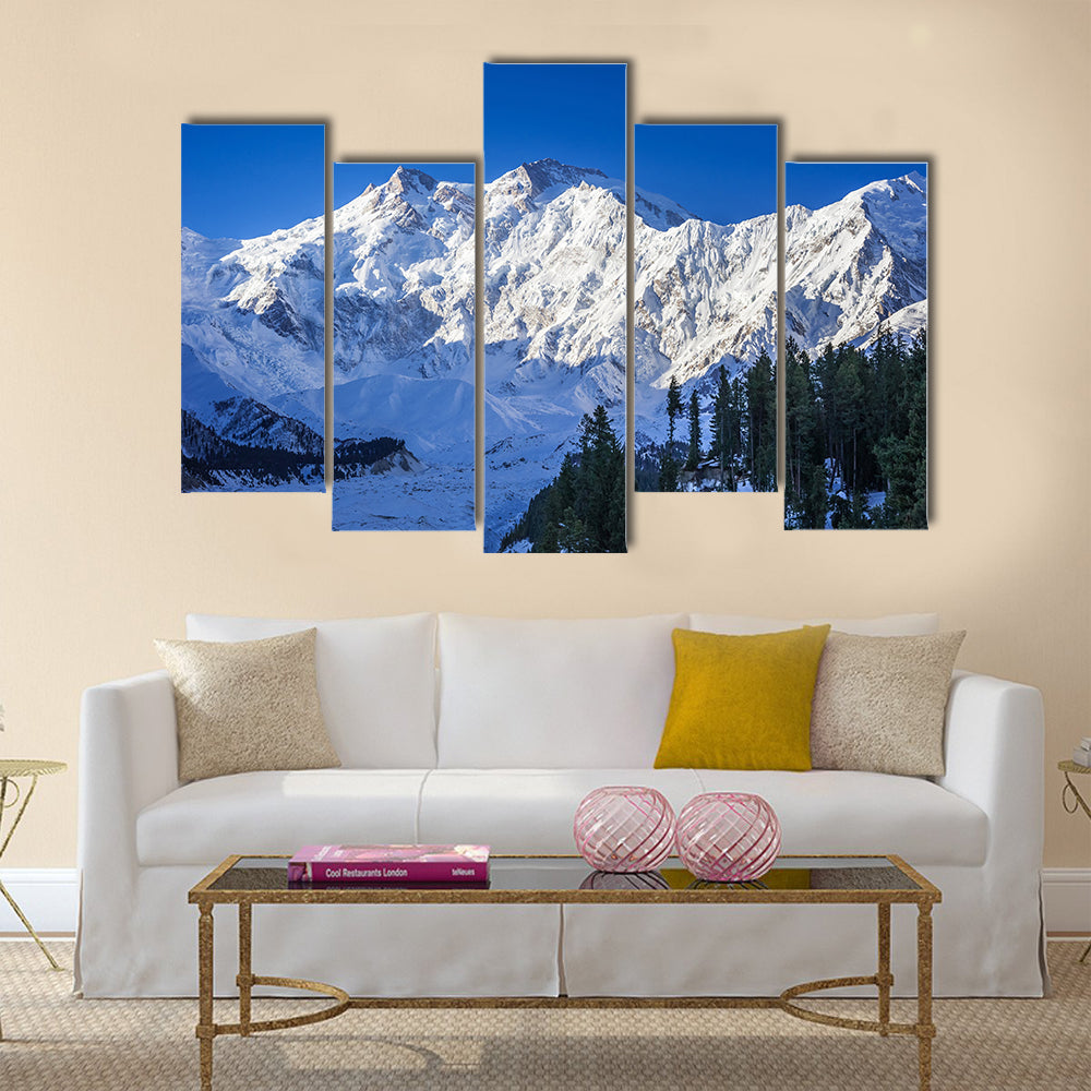 Sunrise over mountain peak Northern area of Pakistan multi panel canvas wall art