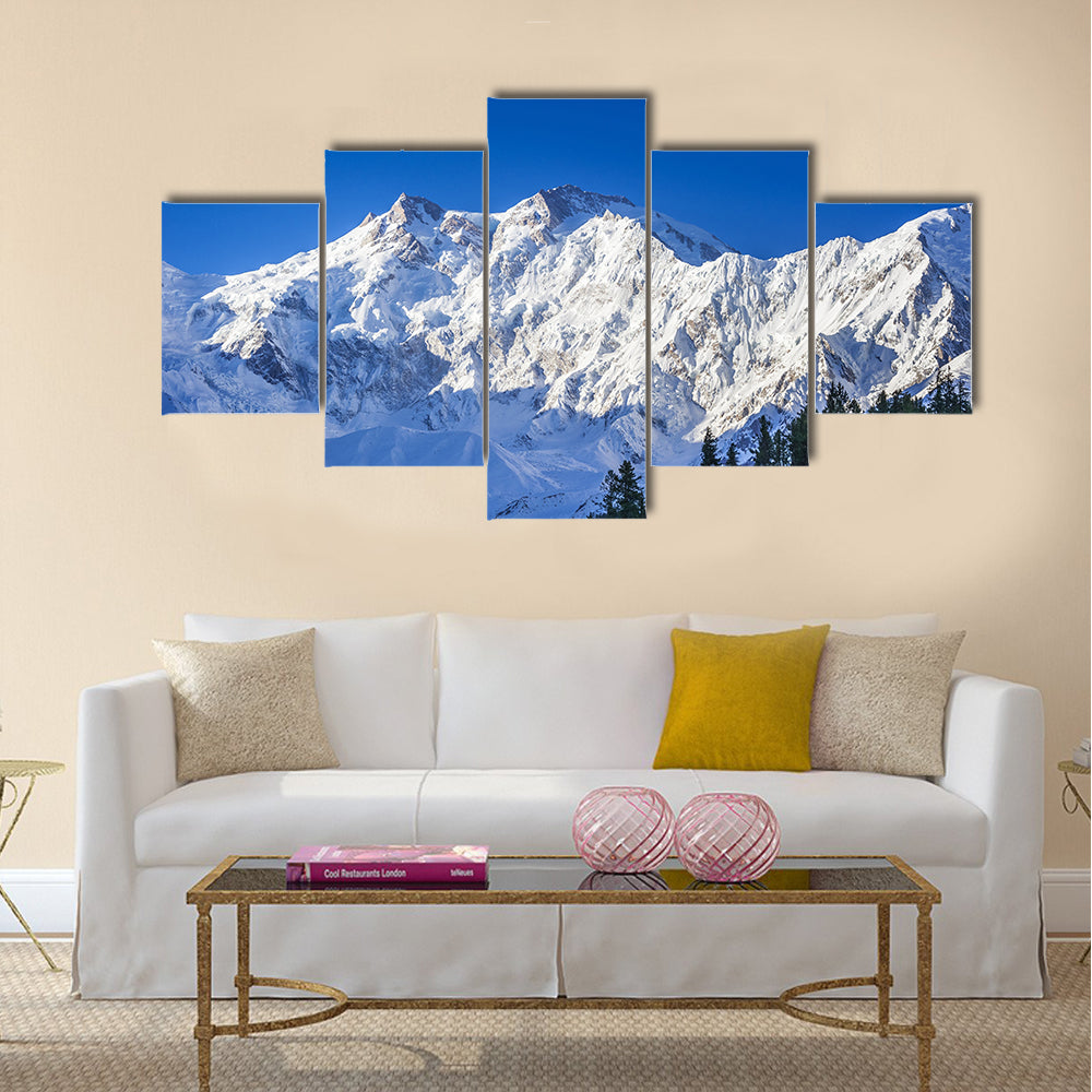 Sunrise over mountain peak Northern area of Pakistan multi panel canvas wall art