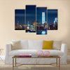 New York Statue of Liberty Freedom Tower and Empire State Building Multi panel canvas Wall art