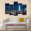 New York Statue of Liberty Freedom Tower and Empire State Building Multi panel canvas Wall art