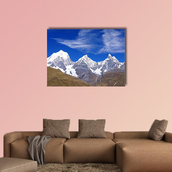 Siula, Yerupaja, Jirishanca Cordillera Huayhuash, Andes, Peru, South America Multi panel canvas wall art