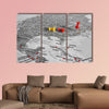 Red marker over USA multi panel canvas wall art