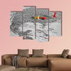 Red marker over USA multi panel canvas wall art