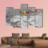 Red marker over USA multi panel canvas wall art