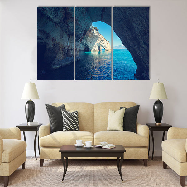 Beautiful sea landscapes on Zakynthos Island in Greece Multi Panel Canvas Wall Art