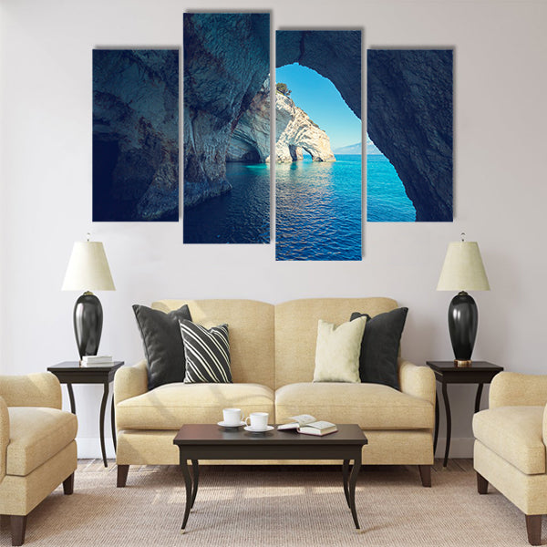 Beautiful sea landscapes on Zakynthos Island in Greece Multi Panel Canvas Wall Art