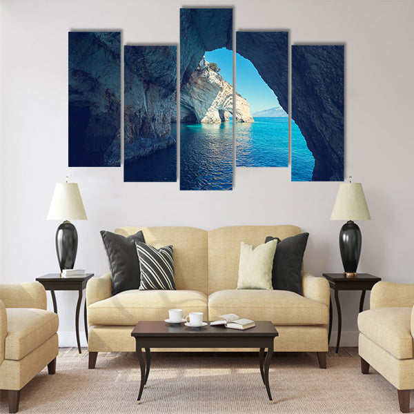 Beautiful sea landscapes on Zakynthos Island in Greece Multi Panel Canvas Wall Art