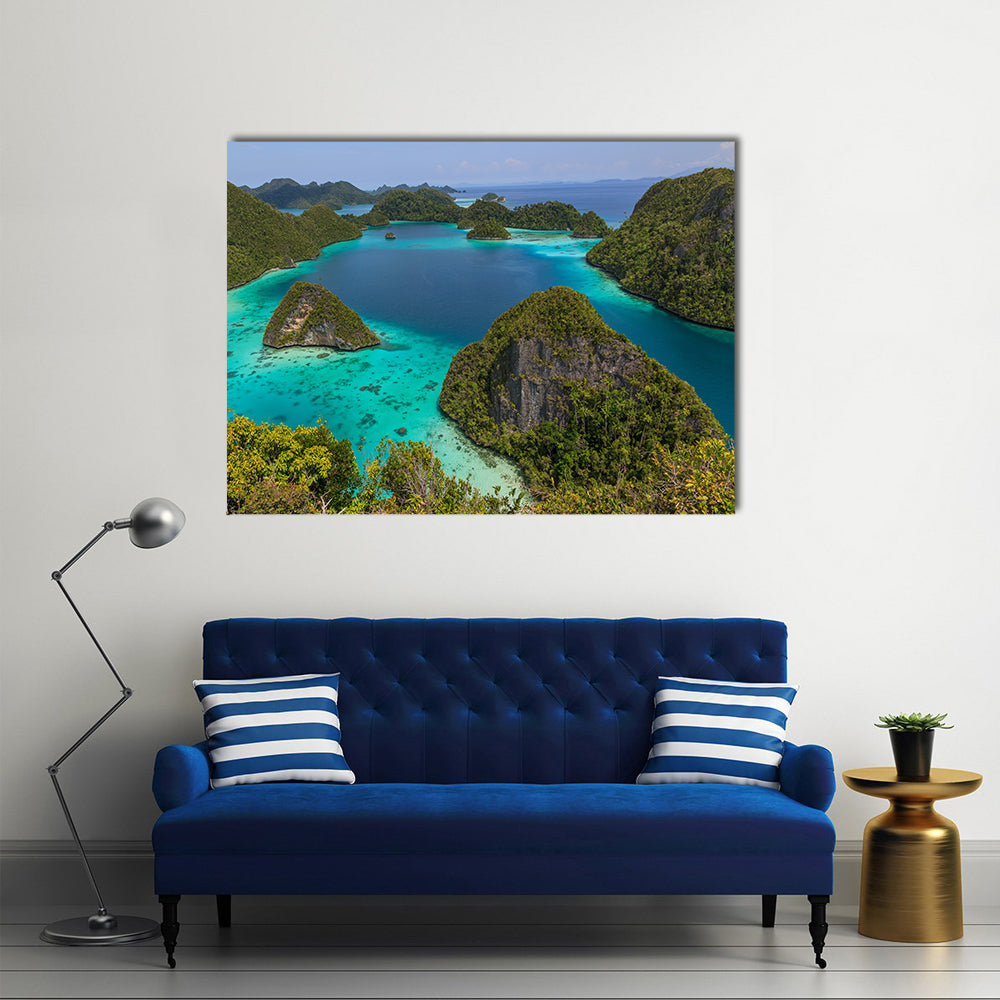 Wayag view pointRaja ampat Indonesia Multi panel canvas wall art