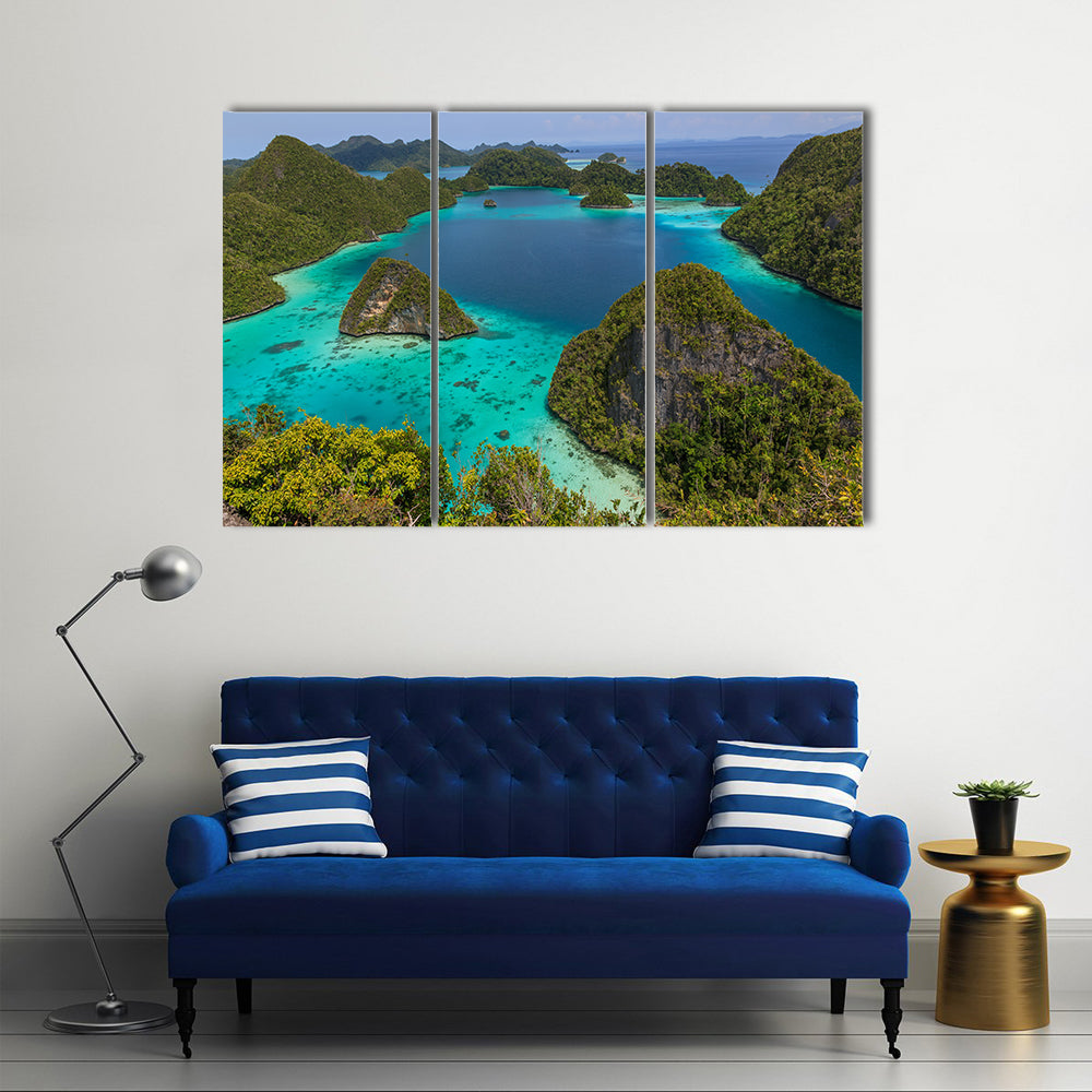Wayag view pointRaja ampat Indonesia Multi panel canvas wall art