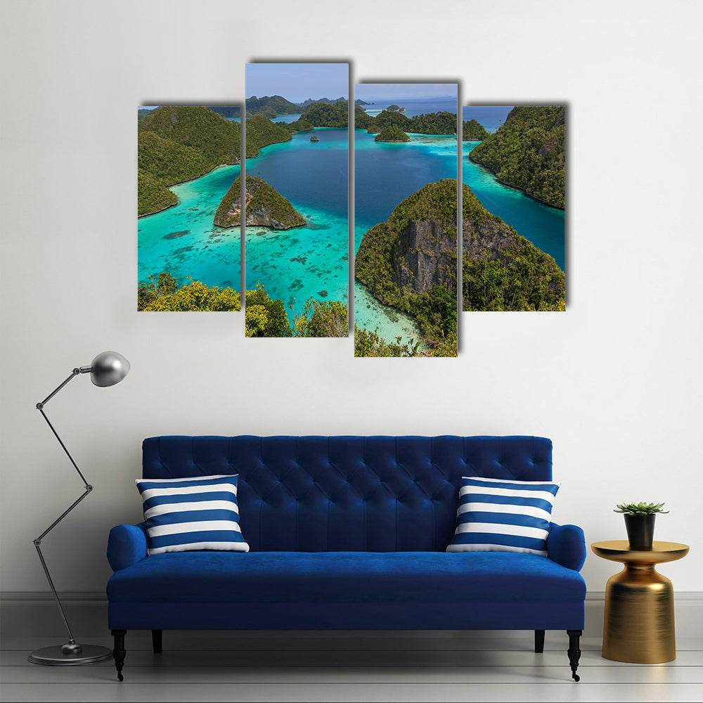 Wayag view pointRaja ampat Indonesia Multi panel canvas wall art