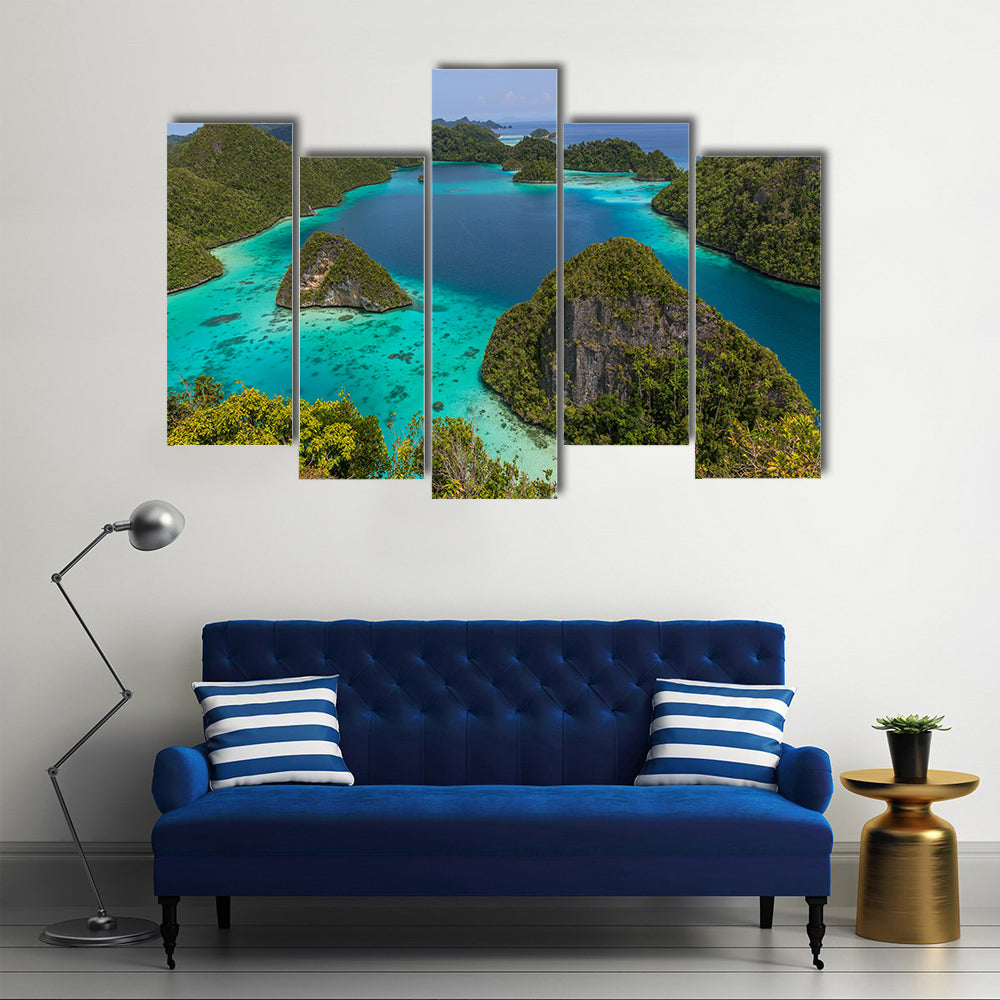 Wayag view pointRaja ampat Indonesia Multi panel canvas wall art