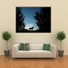 Canvas of a Wolf Dog at Dusk. Multi Panel Canvas Wall Art