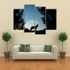 Canvas of a Wolf Dog at Dusk. Multi Panel Canvas Wall Art