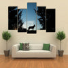 Canvas of a Wolf Dog at Dusk. Multi Panel Canvas Wall Art