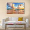 Beautiful cloudscape over Caribbean sea, sunrise shot Multi Panel Canvas Wall Art