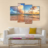 Beautiful cloudscape over Caribbean sea, sunrise shot Multi Panel Canvas Wall Art