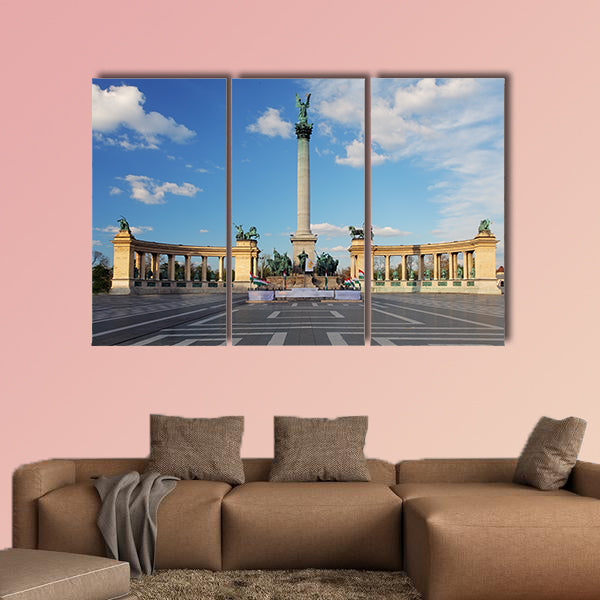 Heroes Square in Budapest Hungary multi panel canvas wall art