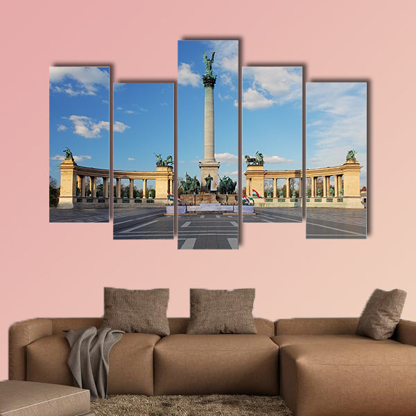 Heroes Square in Budapest Hungary multi panel canvas wall art