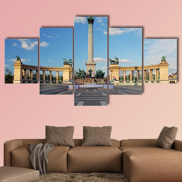Heroes Square in Budapest Hungary multi panel canvas wall art