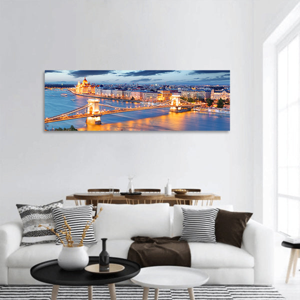 Budapest Hungary panoramic canvas wall art