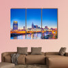 Nashville Tennessee downtown skyline at Shelby Multi panel canvas wall art