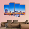 Nashville Tennessee downtown skyline at Shelby Multi panel canvas wall art