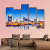 Nashville Tennessee downtown skyline at Shelby Multi panel canvas wall art