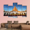 Golden Mahamuni Buddha Temple multi panel canvas wall art