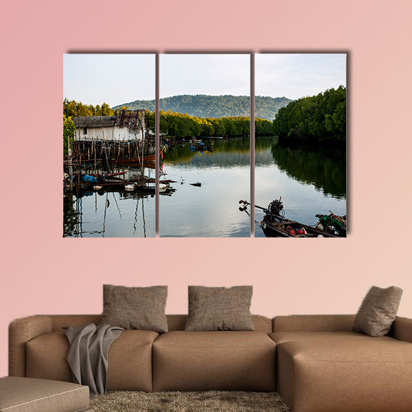 The Fishermen home multi panel canvas wall art