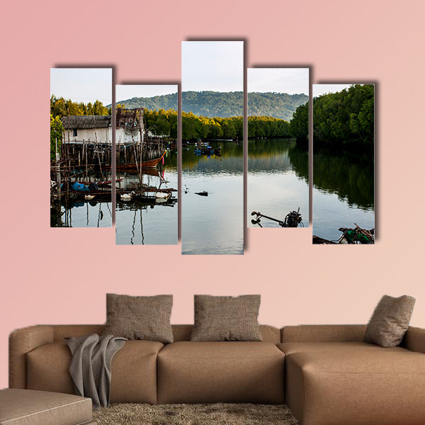 The Fishermen home multi panel canvas wall art