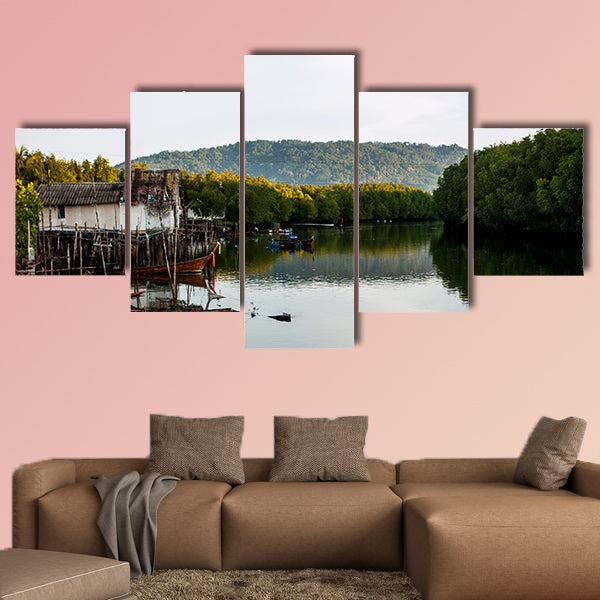 The Fishermen home multi panel canvas wall art