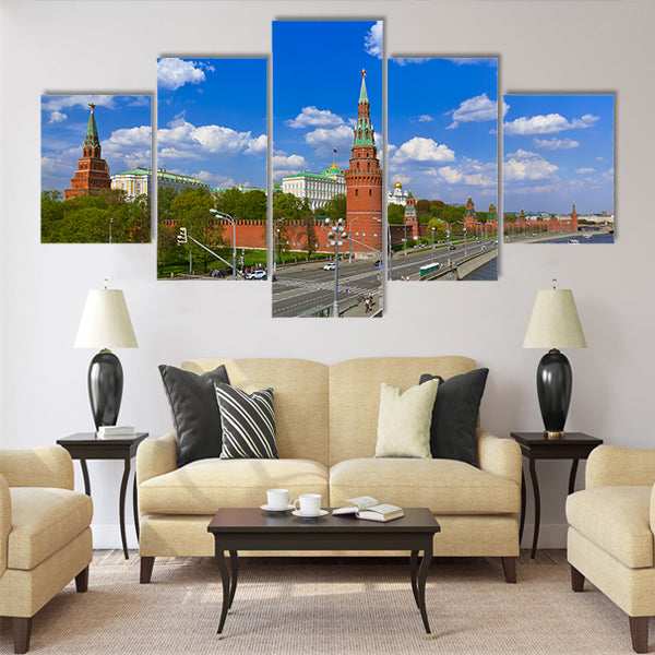 Kremlin in Moscow Russia Multi panel canvas wall art