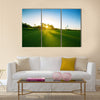 Golf course in the countryside Multi Panel Canvas Wall Art