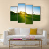 Golf course in the countryside Multi Panel Canvas Wall Art