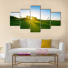 Golf course in the countryside Multi Panel Canvas Wall Art