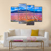 Flamingoes in Laguna Colorada , Uyuni, Bolivia Multi panel canvas wall art