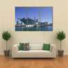 USS Midway Aircraft Carrier At A Bay Multi Panel Canvas Wall Art